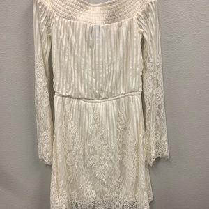 White Off-Shoulder Lace Dress